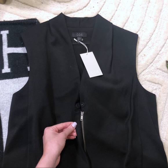NWT COS Long Zip-Front Vest Sleeveless Dress - Picture 3 of 4